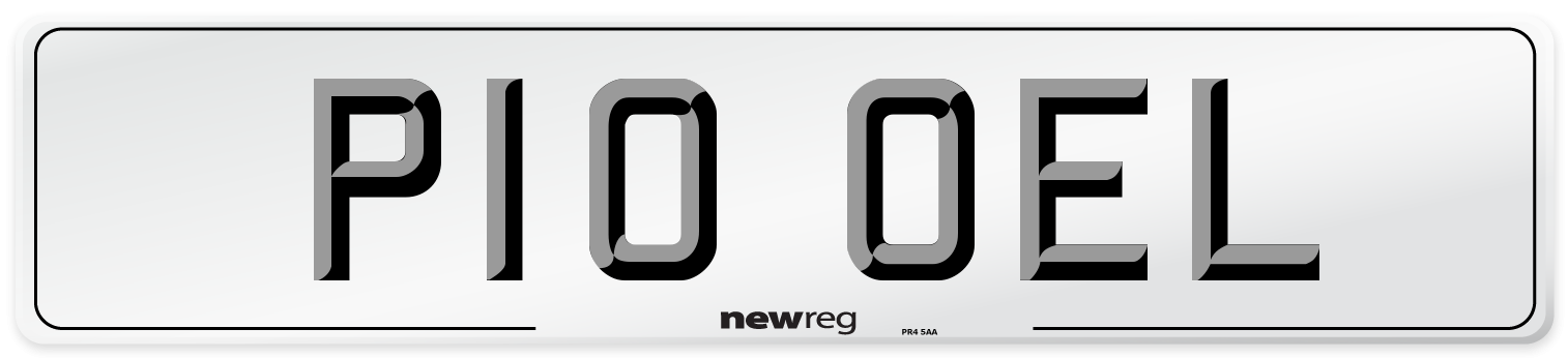 P10 OEL Number Plate from New Reg